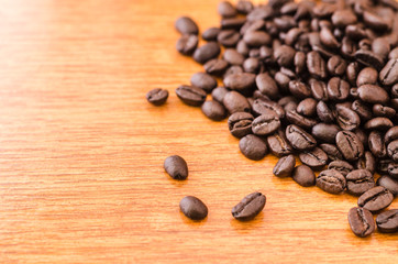 Coffee on grunge wooden background