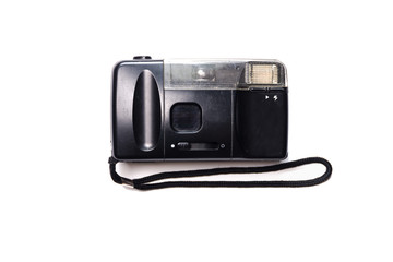 Old camera isolated on white background,Close up old camera clipping path