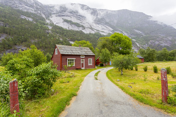 Wooden cabin near Eidfjord in western Norway.