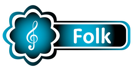 Double icon blue treble clef folk