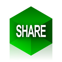share cube icon, green modern design web element