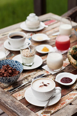 yummy breakfast in hotel. morning mood