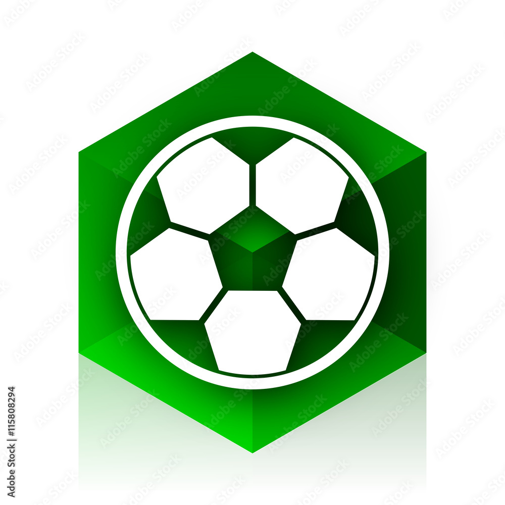 Aufkleber soccer cube icon, green modern design web element