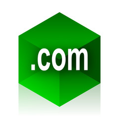 com cube icon, green modern design web element