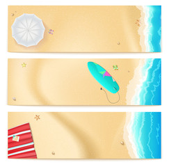 Set of vector travel banners