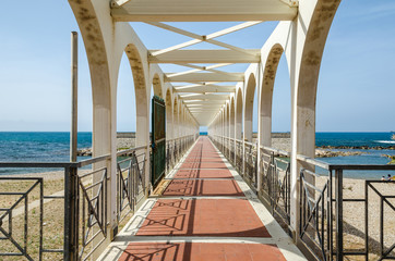 Pier in Civitavecchia Port of Rome