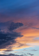 Rainbow evening cloudy.