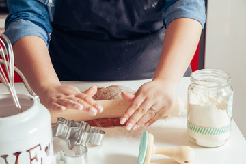 Making A Dough For Gingerbread Cookies