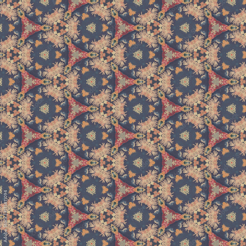 Poster triangle and hexagon geometric pattern background design
