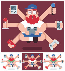 Video Games / Concept flat design illustration for video games.