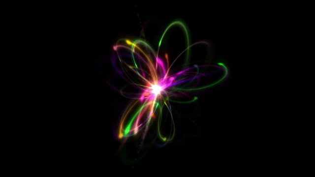 atom abstract particle color