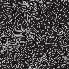 Abstract black and white seamless pattern