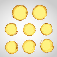 orange vector grunge circle collection