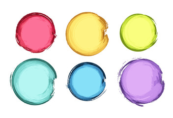 colorful vector grunge circle collection