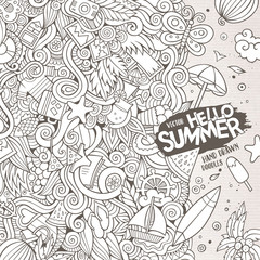 Doodles abstract decorative summer vector illustration
