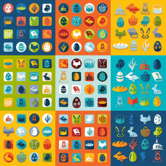 Set of easter icons