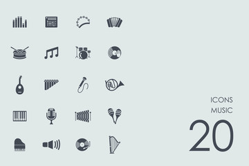 Set of music icons