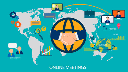 Obraz premium Online meeting