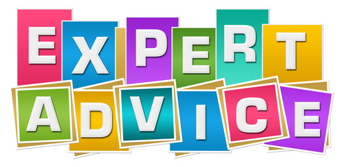 Expert Advice Colorful Squares Stripes 