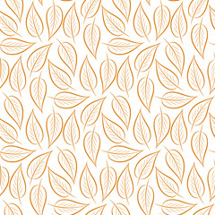 seamless pattern with  leaves. Decorative background. Plant ornament.