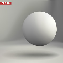 3d white sphere