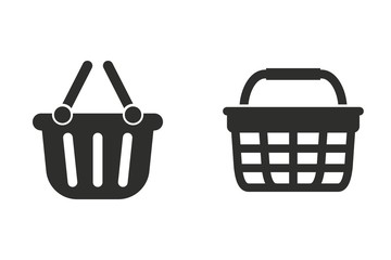 Shopping basket - vector icon.