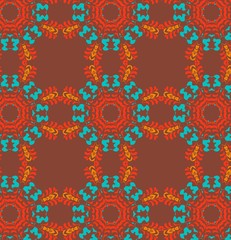 цветочные округлые узоры