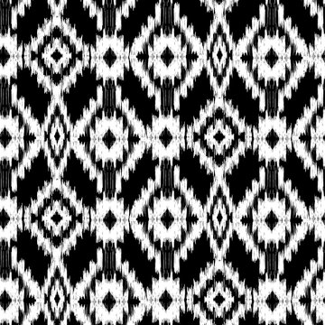 Seamless Ikat Pattern. Abstract background for textile design, wallpaper, surface textures. boho style