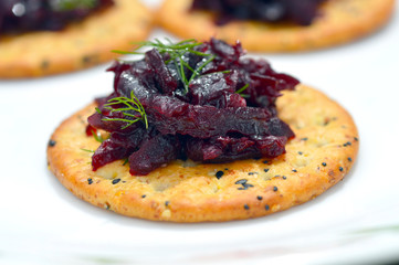 Fresh beets on a plate