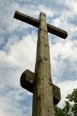 Christian wooden cross.