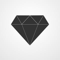 Diamond icon - vector illustration.