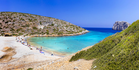 beautiful beaches of Greece. Amorgos island, Cyclades
