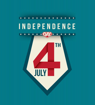 fourth of july independence day tag banner. Vector illustration. Can use for independent day illustration.