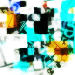 abstract collage of letters background