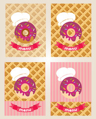 набор пончиков и вафли