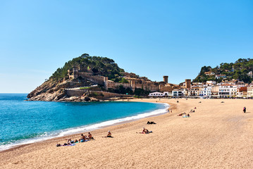 Fototapeta na wymiar View of a Vila Vella. Tossa de Mar. Spain