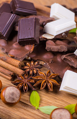 still life with chocolate and coffee