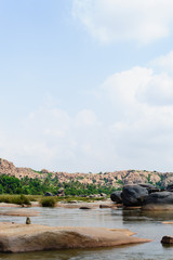 Fototapeta na wymiar Picturesque nature landscape. Hampi, India
