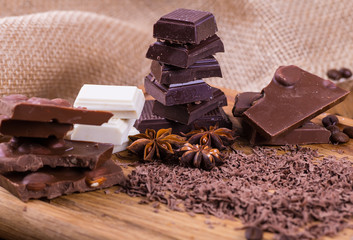 still life with chocolate and coffee