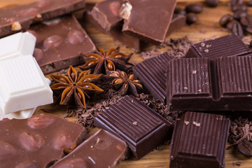 still life with chocolate and coffee