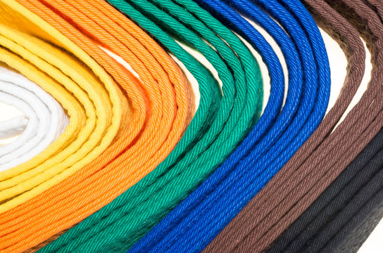 colored belts in martial arts, and a part of judo uniform