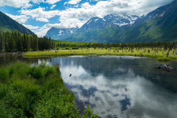Fototapeta na wymiar Eagle River Nature Center in Alaska