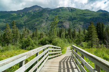 Fototapeta na wymiar Eagle River Nature Center in Alaska