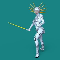 Obraz premium 女性ロボット