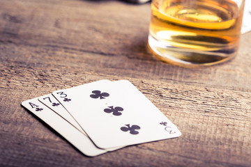 three, seven, ace