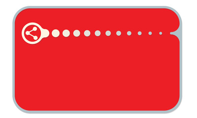 Vector text box for your text and share icon