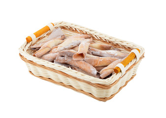 Obraz premium Homemade cookie roll in a wattled basket