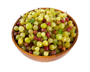 gooseberries on white background