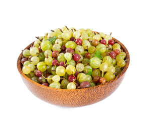 gooseberries on white background