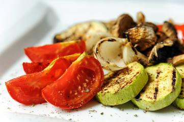 Grilled vegetables close-up.